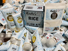 Kashe’s Rice Extract Bright & Glow Kit ( Rice Face Wash + Rice Scrub + Rice Mask )