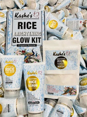 Kashe’s Rice Extract Bright & Glow Kit ( Rice Face Wash + Rice Scrub + Rice Mask )